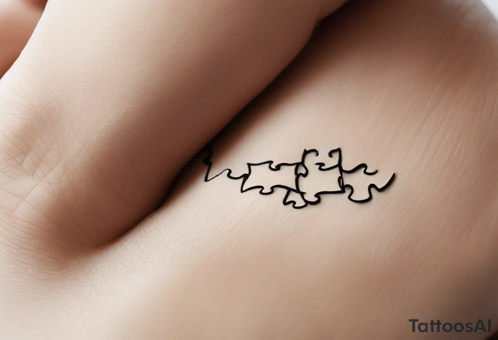 Puzzle Piece: A fine, clean outline with no shading, keeping the design light and elegant.
Handwritten Text: Beneath or slightly to the side of the puzzle piece, your sister’s words “to my favorite sister,” carefully preserving the integrity of her handwriting.
This will create a balanced, meaningful design that's simple yet full of emotion—perfect for a small ankle tattoo. tattoo idea
