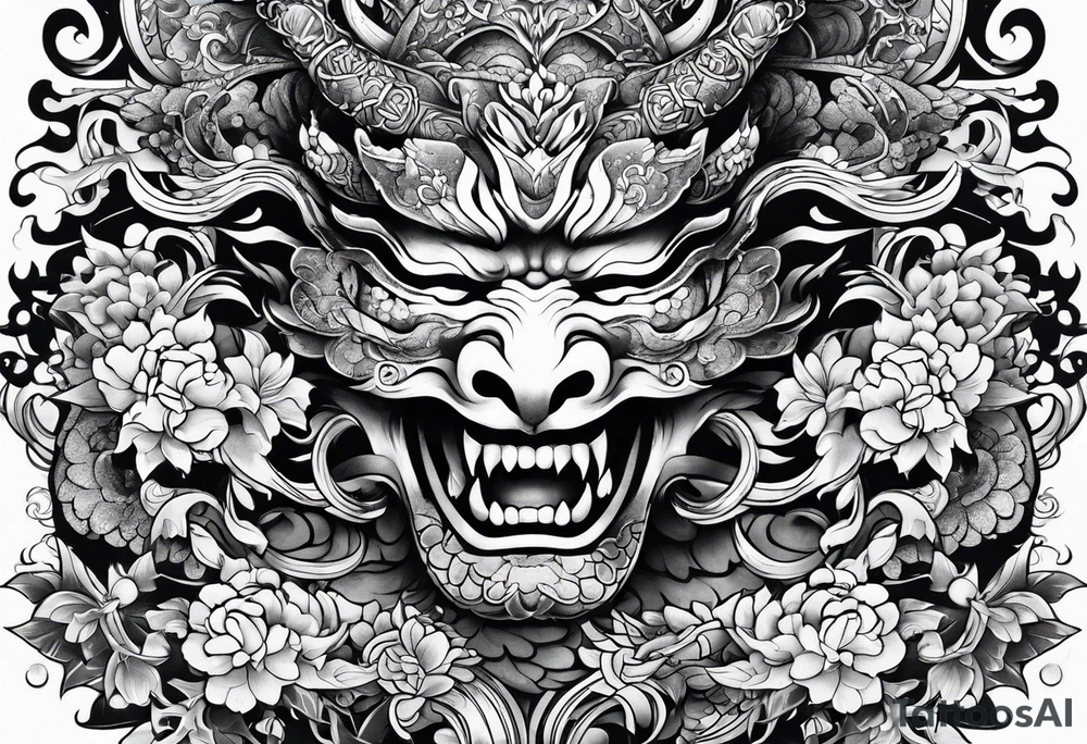 yakuza tattoo demon tattoo idea