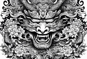 yakuza tattoo demon tattoo idea