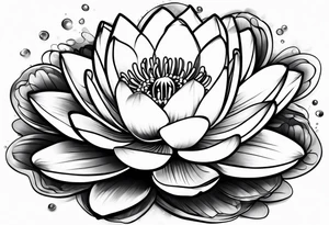 Water lily bouquet tattoo idea