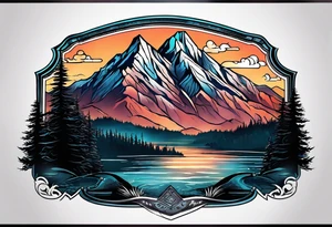 Pennsylvania mountains tattoo idea
