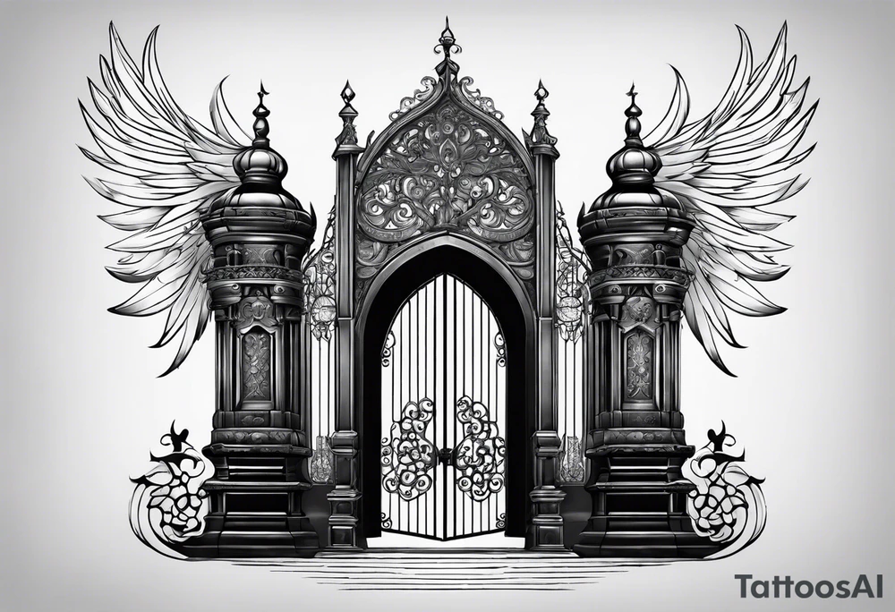 Gothic gate tattoo idea