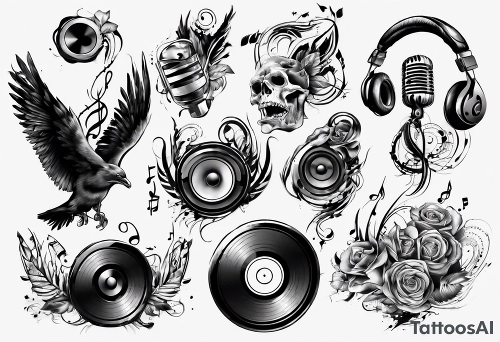 music sound tattoo idea