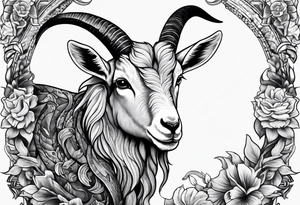 Goat combined with snake tattoo idea