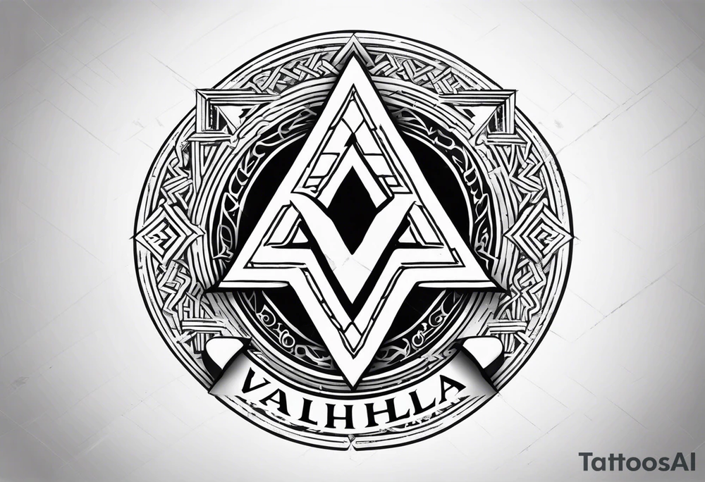 Valhalla fire
Sword shield valknut tattoo idea