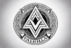 Valhalla fire
Sword shield valknut tattoo idea