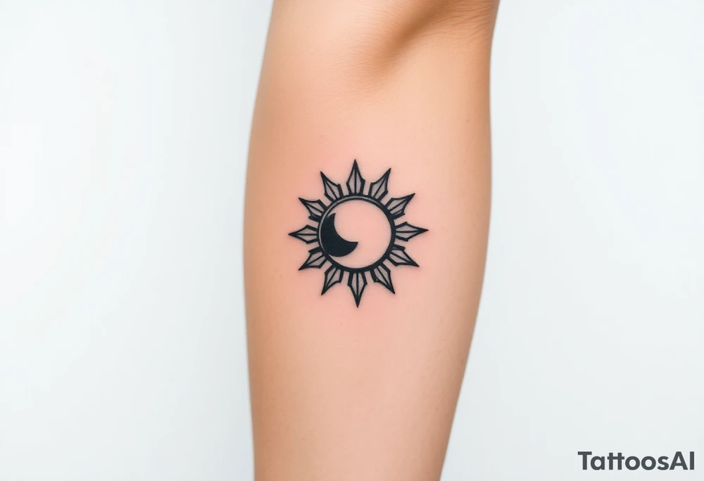 Sun and moon tattoo idea