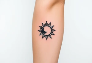Sun and moon tattoo idea
