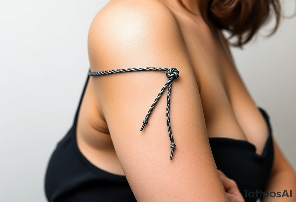 Woman tied up tattoo idea