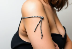 Woman tied up tattoo idea