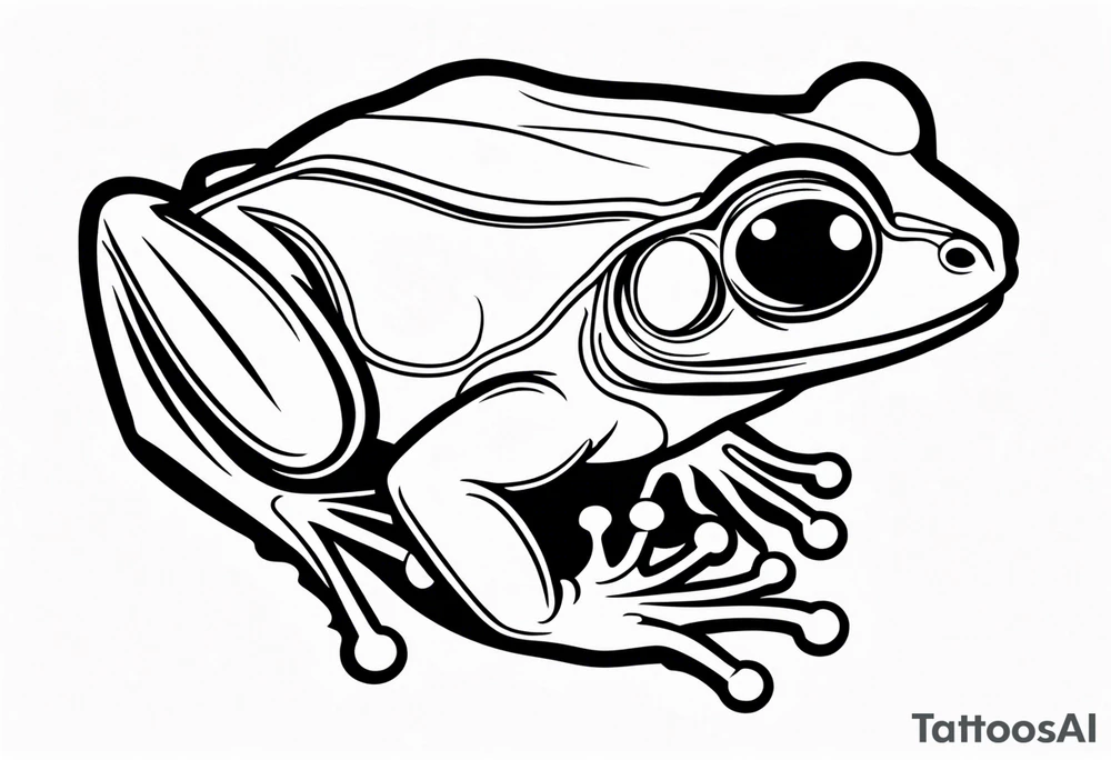 Funny frog tattoo idea