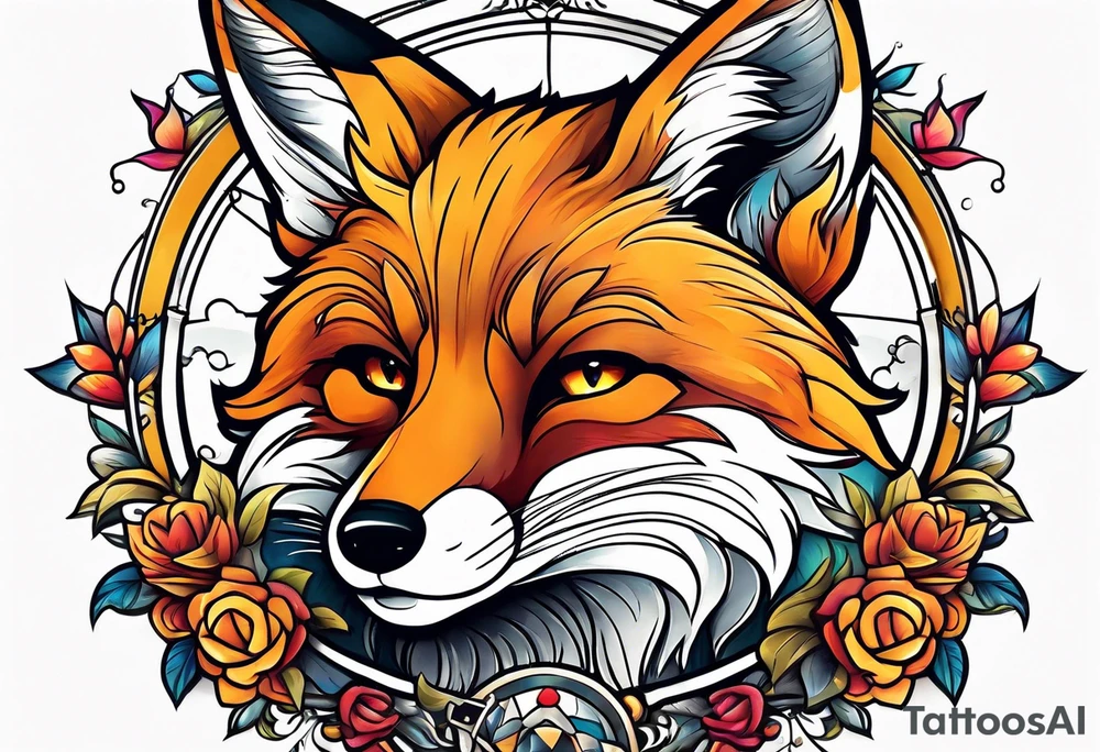 fox who look up the strars tattoo idea