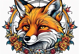 fox who look up the strars tattoo idea