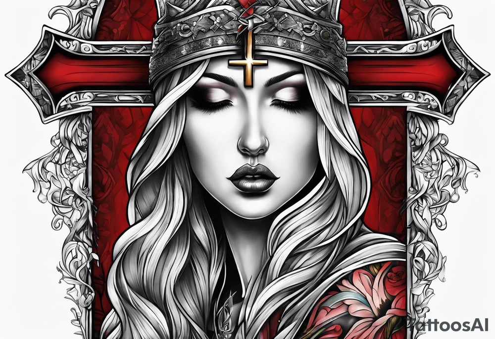 begging at the cross tattoo idea