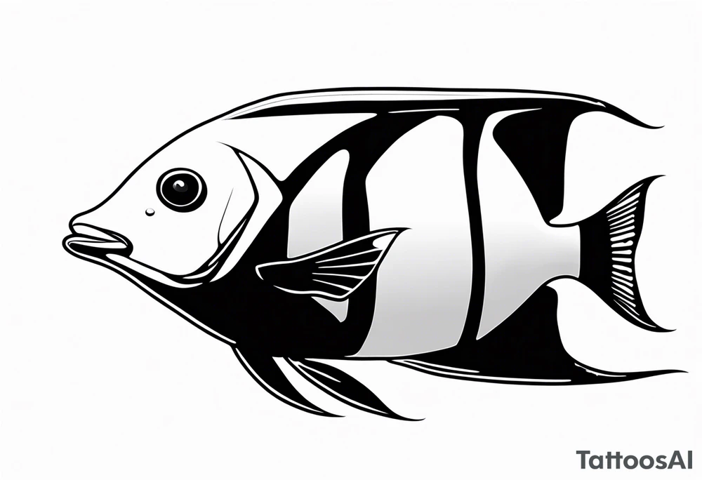 Moorish idol swimming tattoo idea