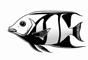 Moorish idol swimming tattoo idea