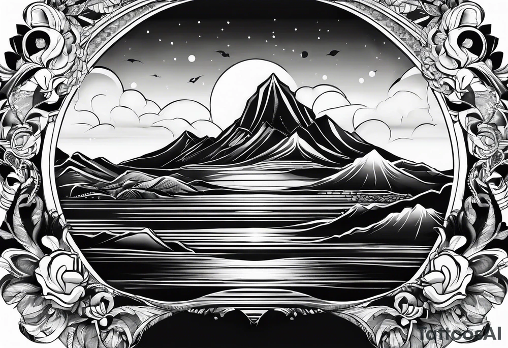 XXII VI MMXXI with a sunset tattoo idea