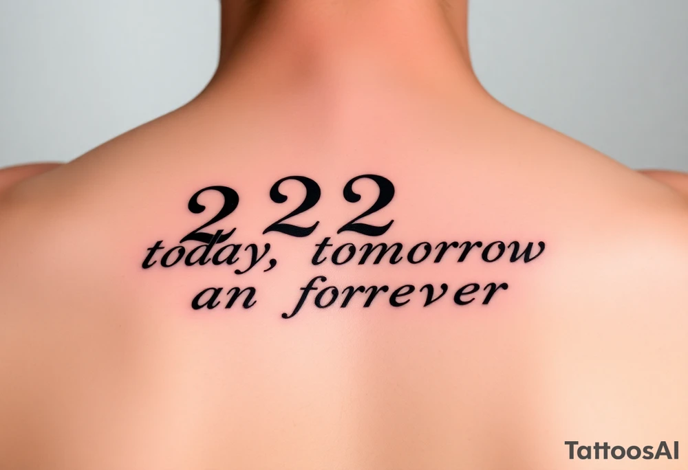 224 meaning today tomorrow an forever it will be a symbolize my relationship with my partner tattoo idea