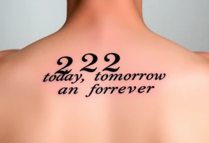 224 meaning today tomorrow an forever it will be a symbolize my relationship with my partner tattoo idea
