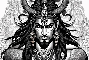 Lord Shiva in angry mood tattoo idea