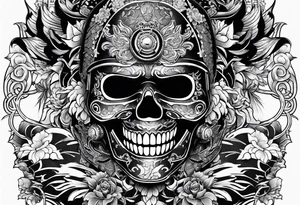 Japanese art, Jason mask, horror tattoo idea