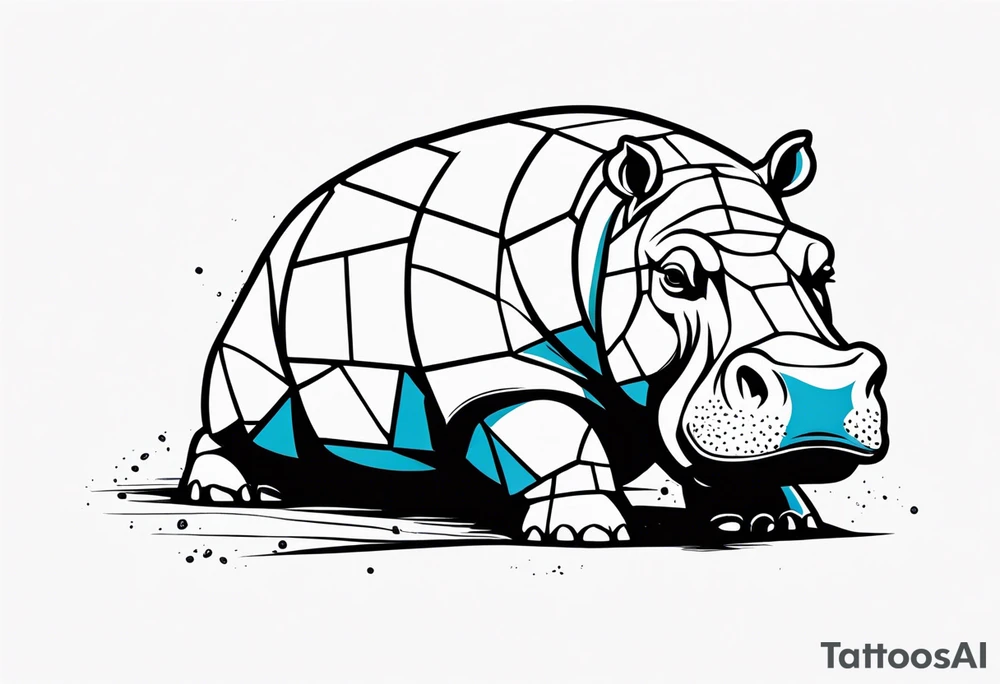 Hippo brick mason tattoo idea