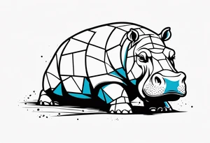 Hippo brick mason tattoo idea