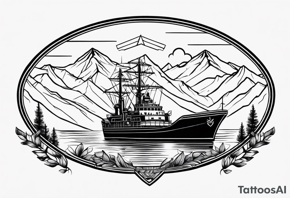 small colorado mountains and a small navy ship tattoo idea small colorado mountains and a small navy ship tattoo idea