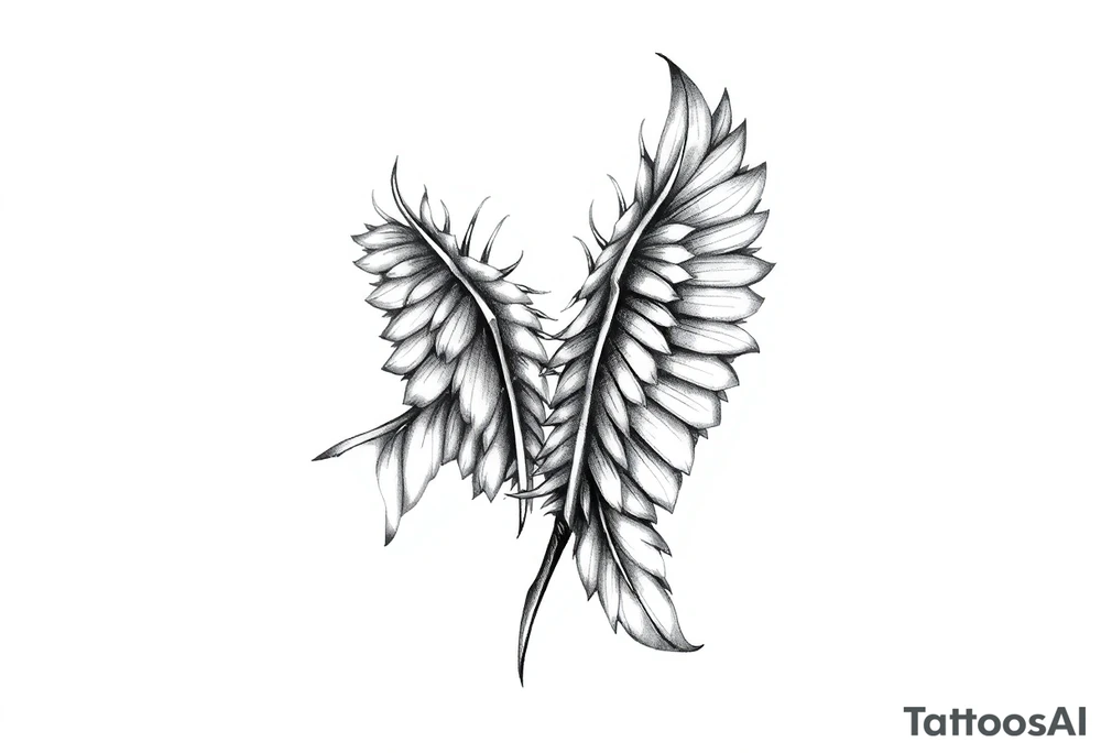 TWO FEATHERS tattoo idea
