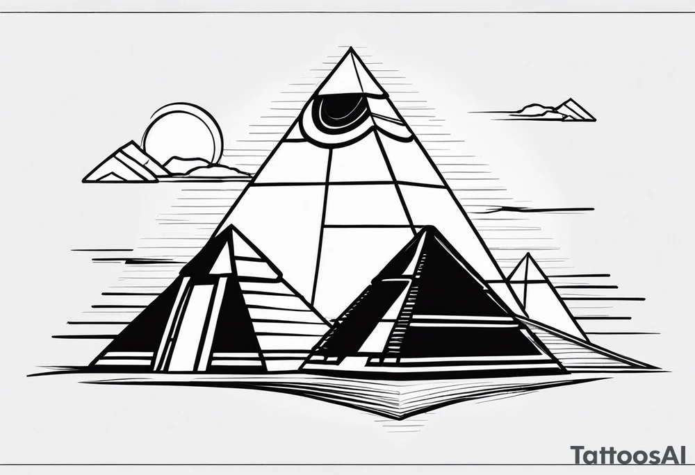 african egyptian pyramids tattoo idea