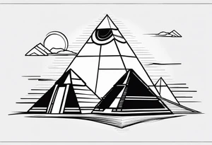 african egyptian pyramids tattoo idea