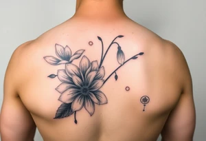 Chrysanthemum, Cosmos, snow drop tattoo idea