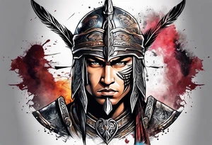 Defiant warrior tattoo idea