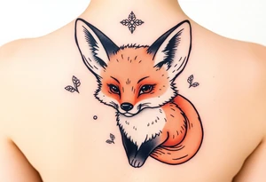 a cute little fox tattoo idea