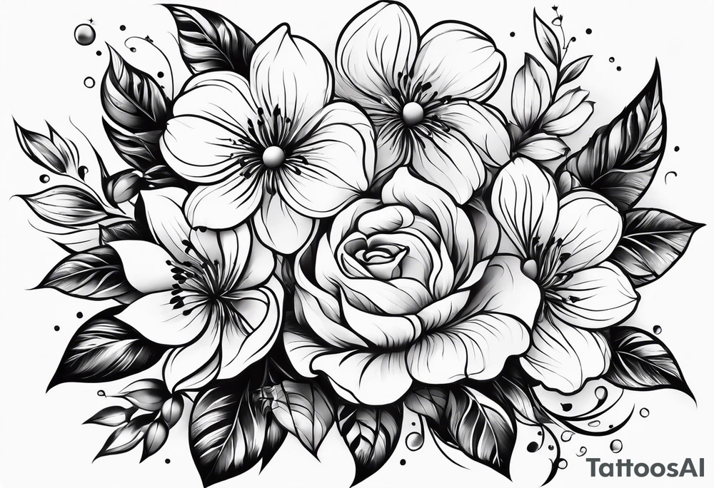 flower love tattoo idea