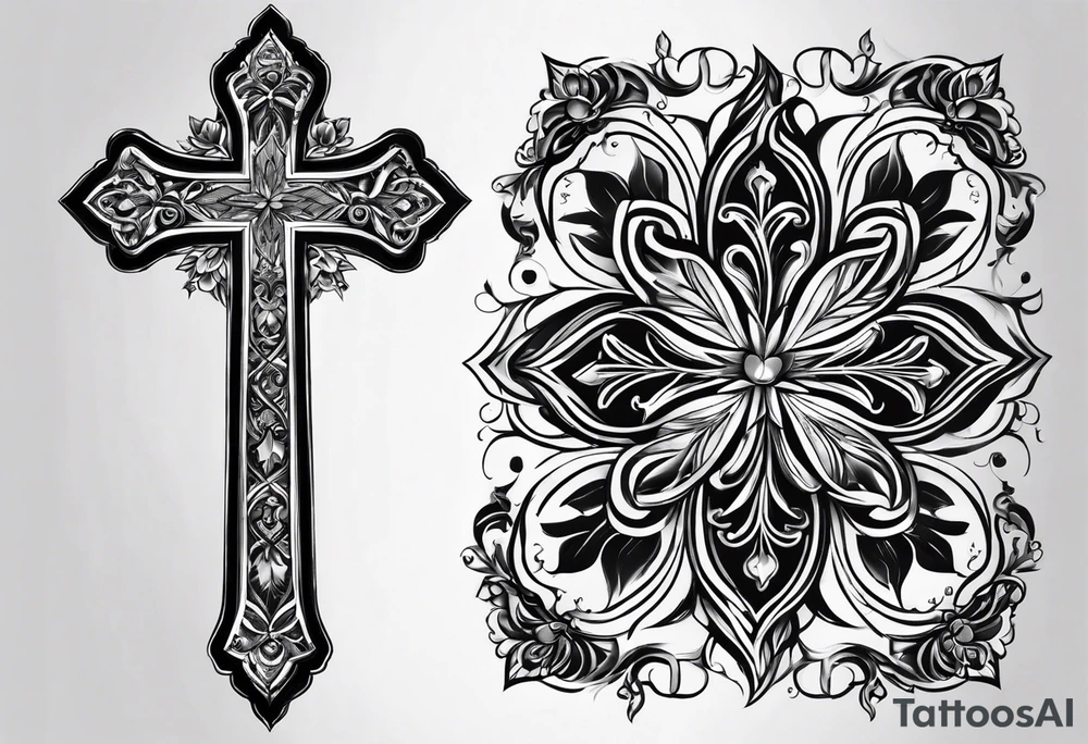 Small cross w tattoo idea