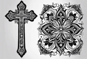 Small cross w tattoo idea