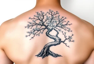 Bonsai weeping cherry blossom tree of life tattoo idea