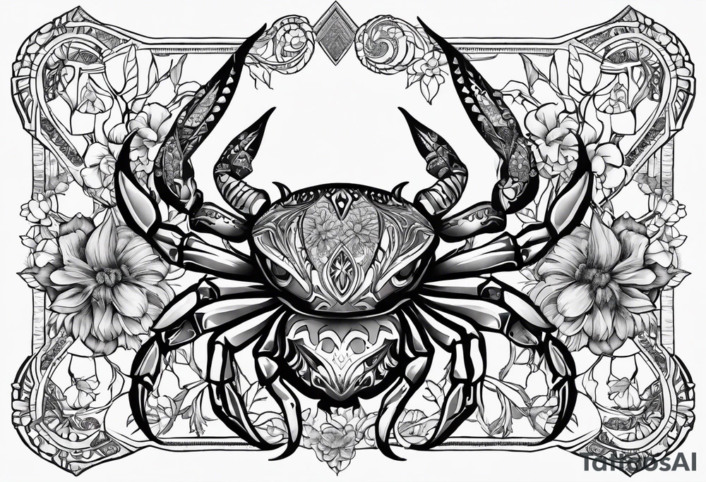 Native american,taurus, gemini, crab, flowers, dream catcher, tattoo idea