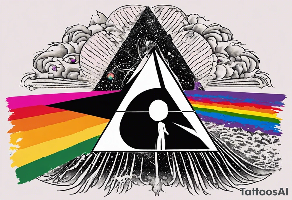 Pink Floyd album cover dark side of the moon. Gay pride tattoo idea