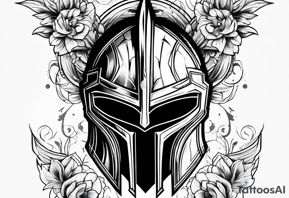 Spartan helmet tattoo idea