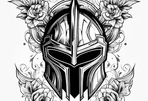 Spartan helmet tattoo idea
