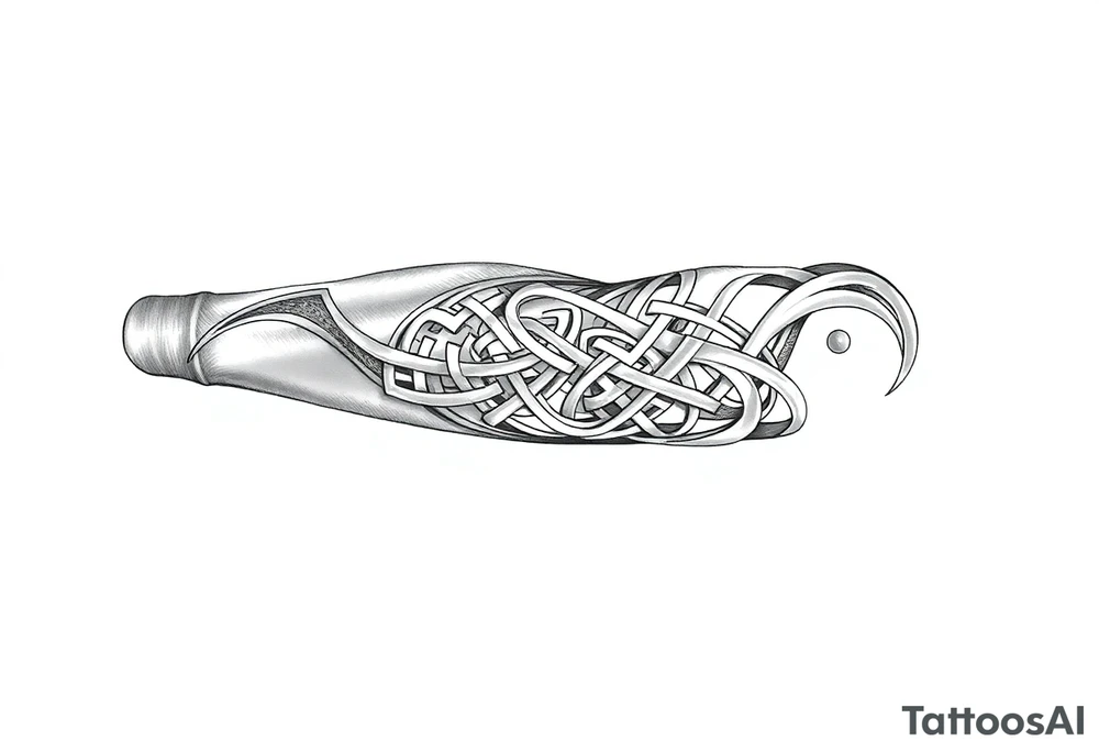 Celtic tribal sleeve tattoo idea