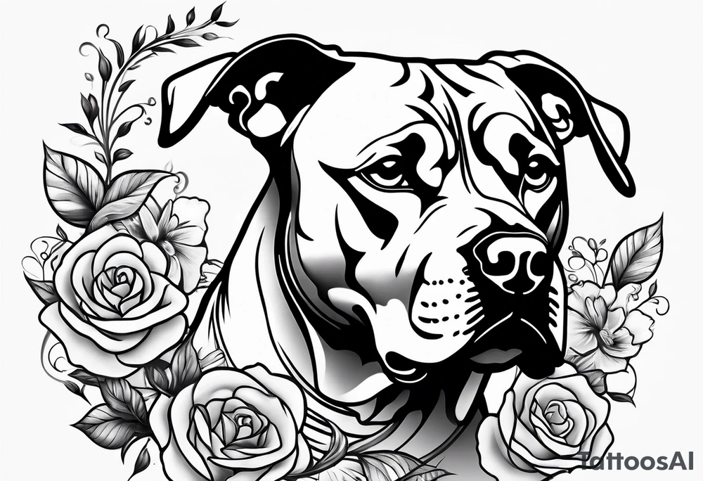 American staffordshire tattoo idea