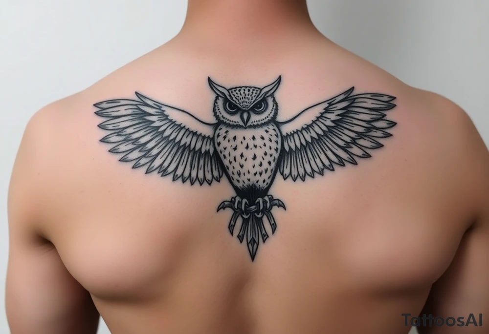 Owl and Celtic tattoo idea