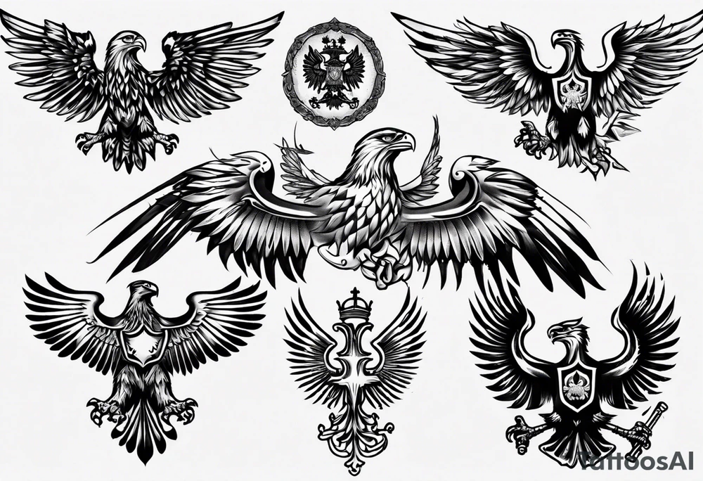 russian eagle tattoo idea