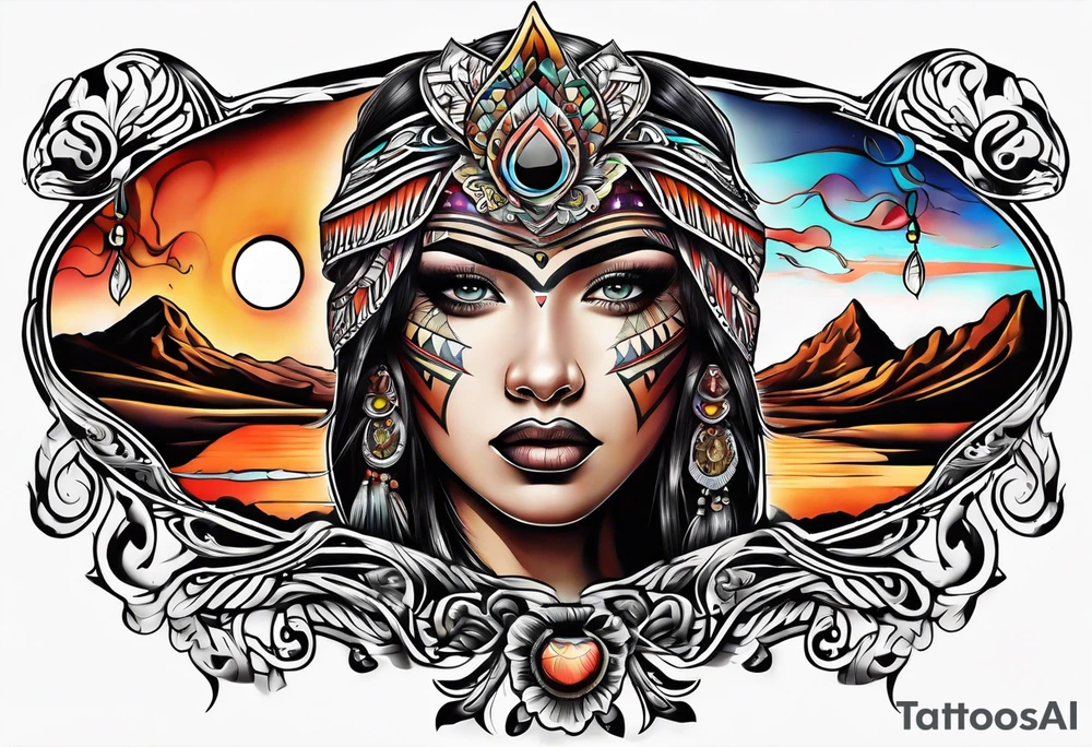 Tohono Oʼodham tattoo idea