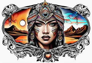 Tohono Oʼodham tattoo idea
