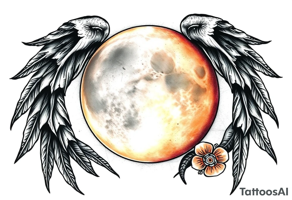 sacred moon tattoo idea
