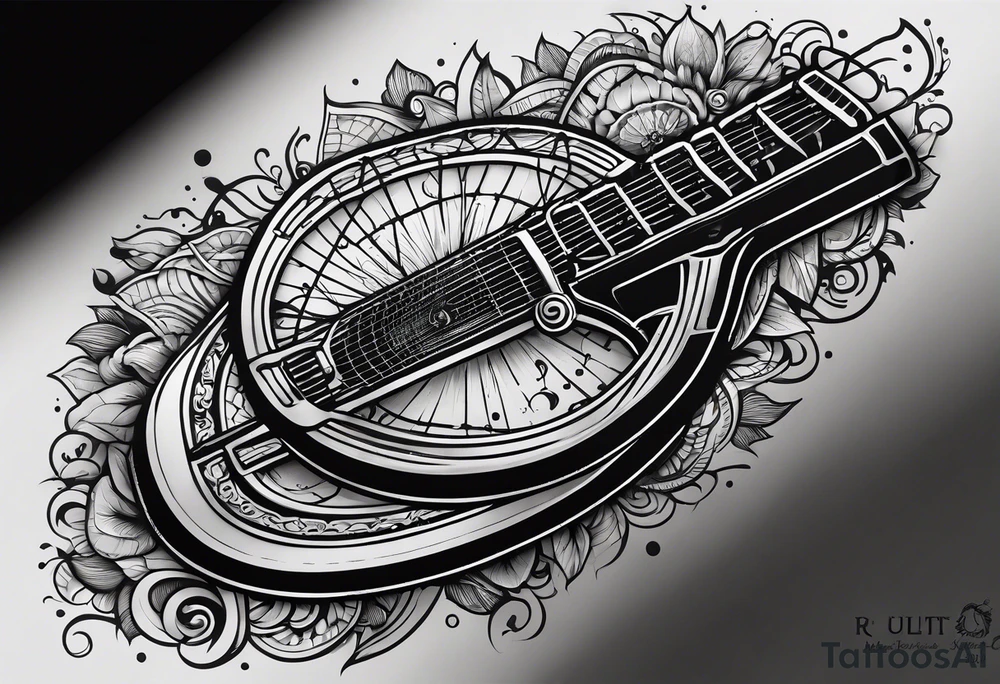 Arm tattoo sleeve include ak-47, tennis racket, fitness, motivational quote, sun, tattoo idea